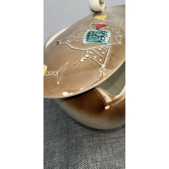 Wales Vintage Display Bar Ware Made in Japan Whimsy Cognac Picnic Scene Freeform - Picture 13 of 14